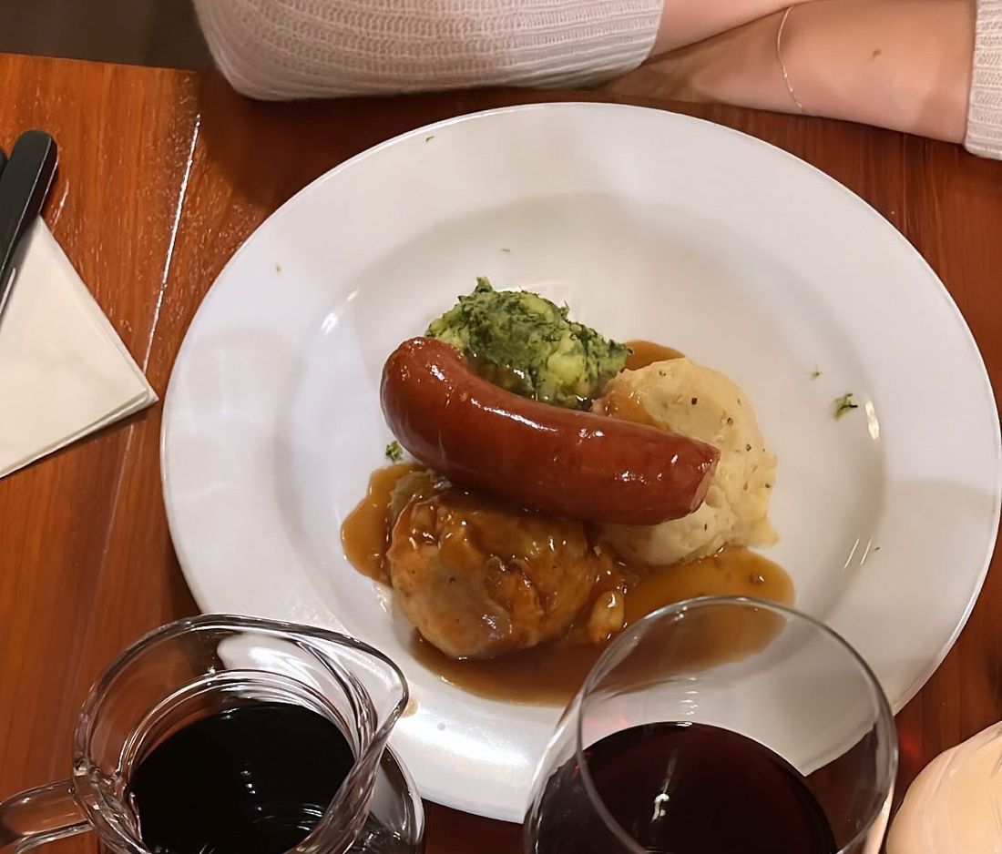Traditional Dutch sausage and stamppot