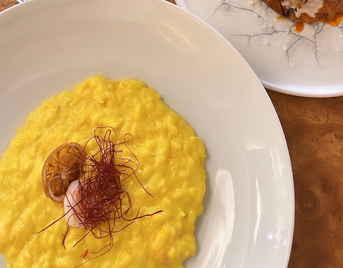 Saffron risotto, unhurried
